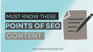 Must know these points of seo content