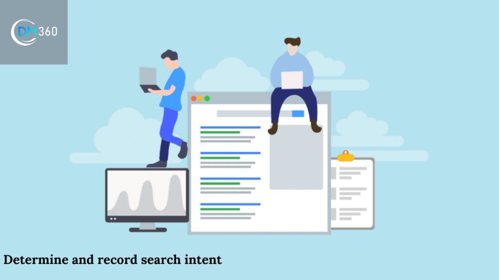 Determine and record search intent: